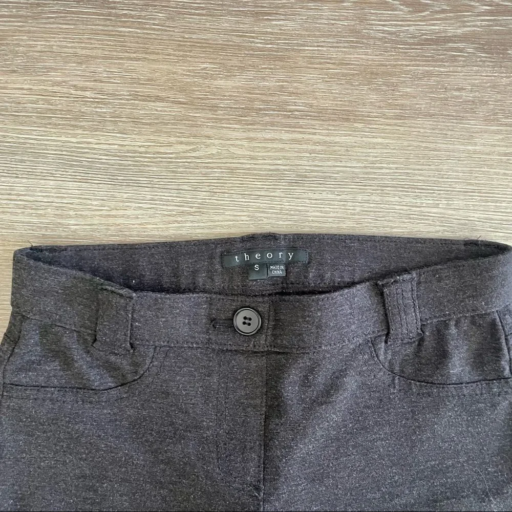 Theory Elly Rave charcoal grey pull on pants